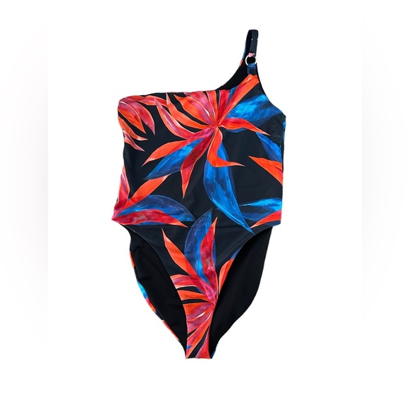 Louisa Ballou lunar bloom floral printed one shoulder swimsuit - Picture 8 of 10